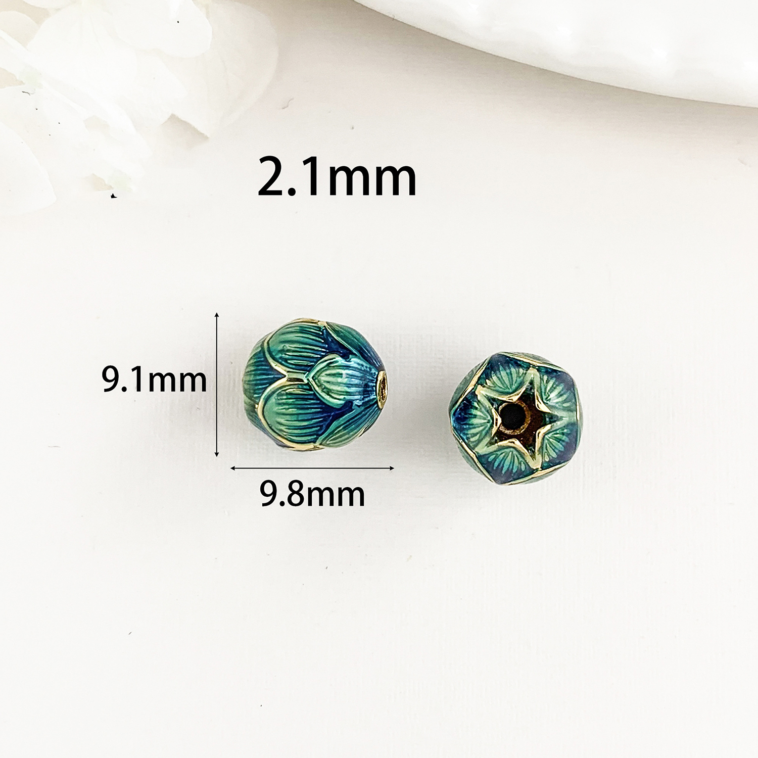 1:Cz280 lotus beaded gold large size