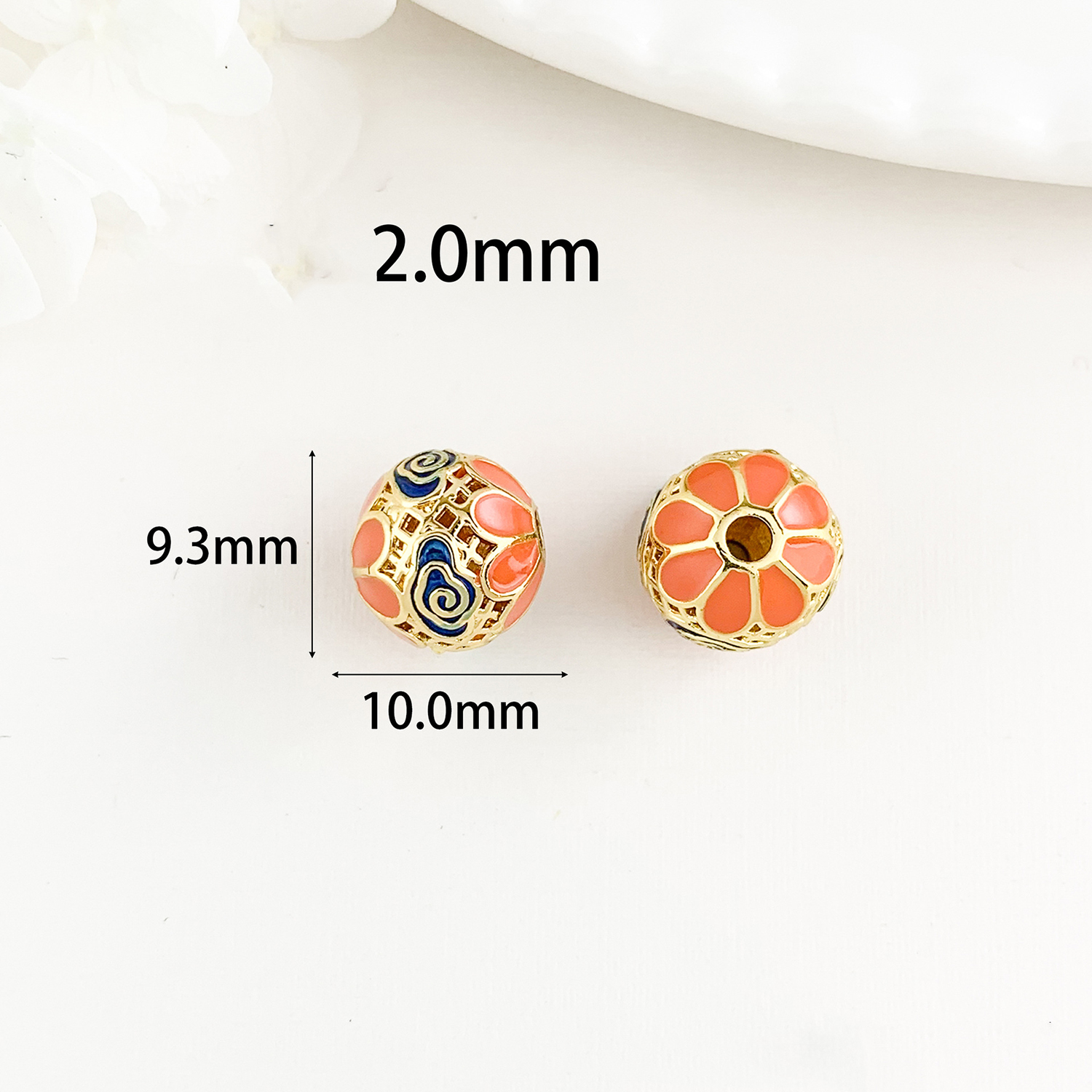 4:Cz283 lucky cloud beaded gold