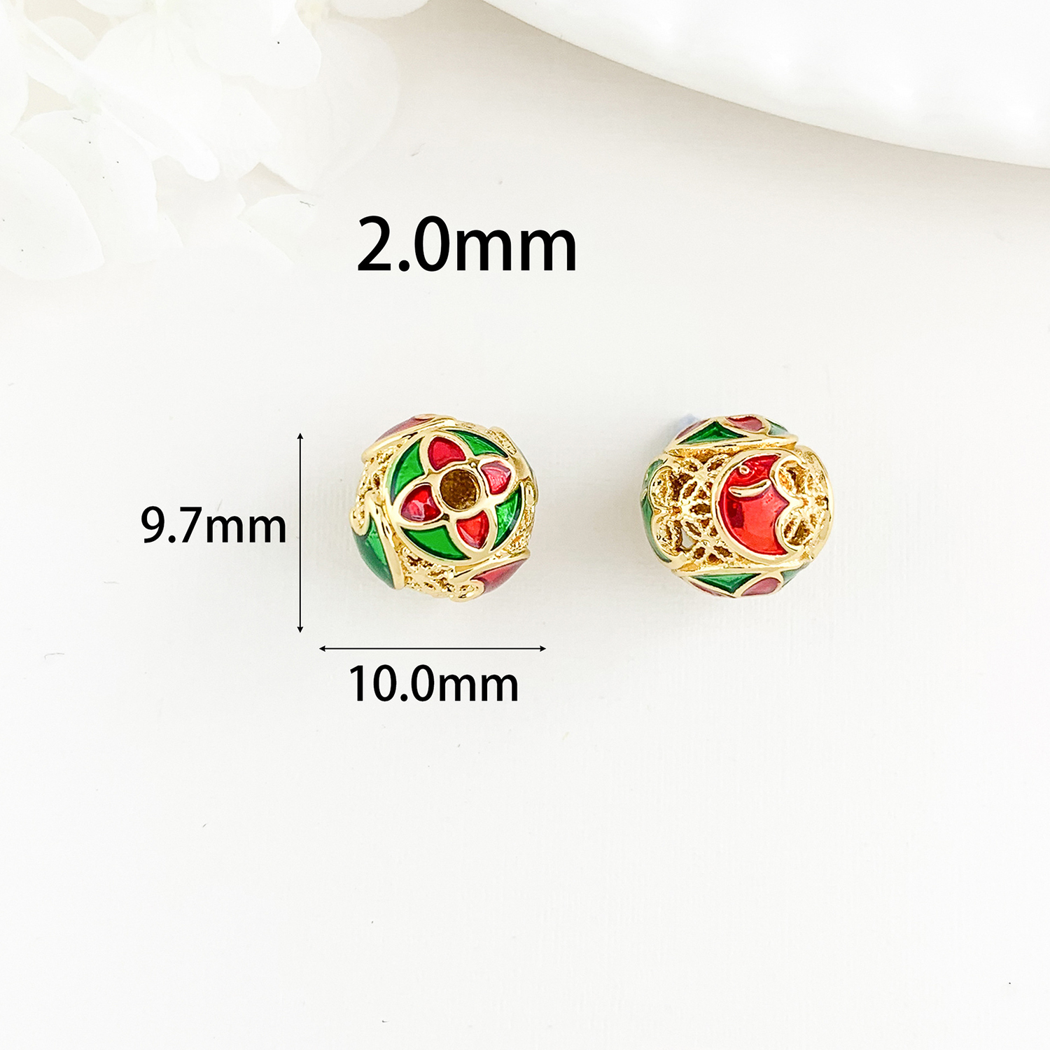 5:Cz284 lucky beaded gold