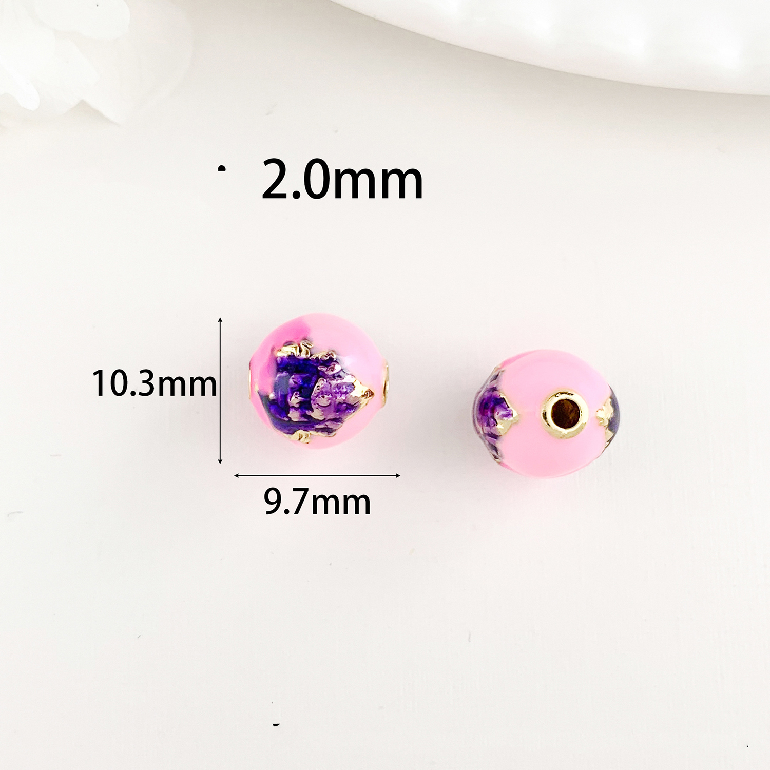 10:Cz289 pink beaded gold