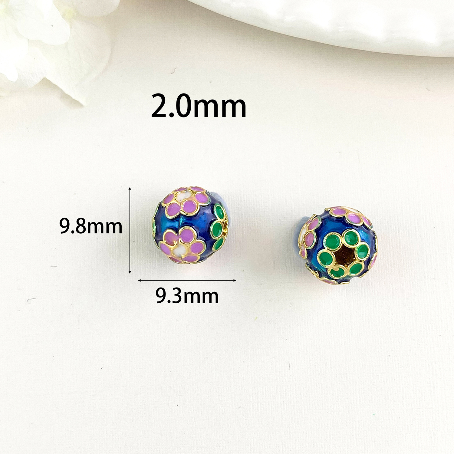 14:Cz293 small flower beaded gold