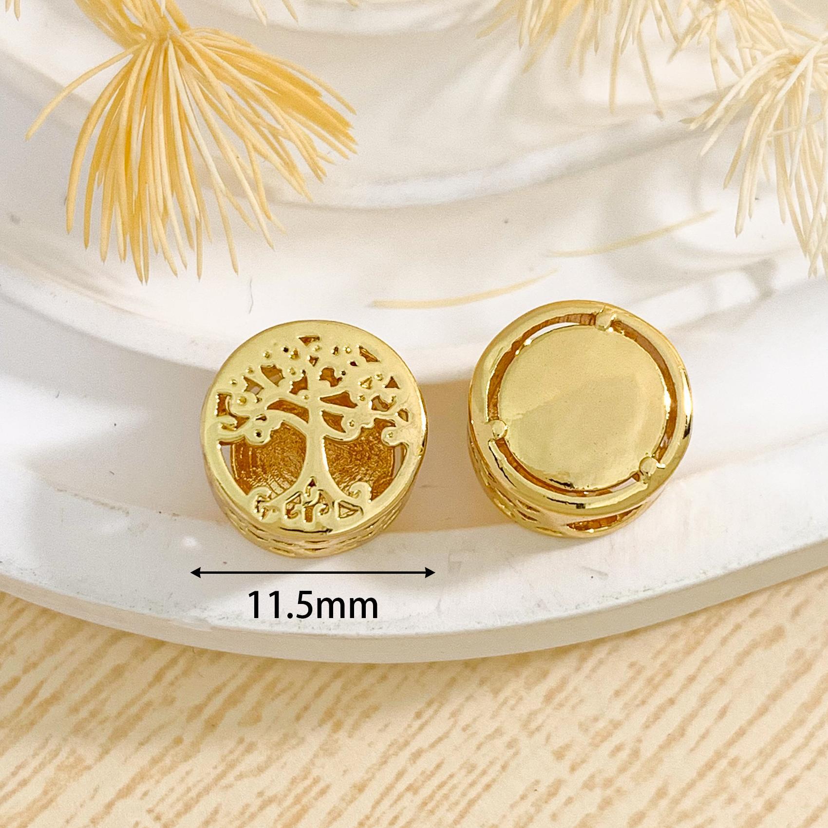 4:Cz162 round tree beaded gold