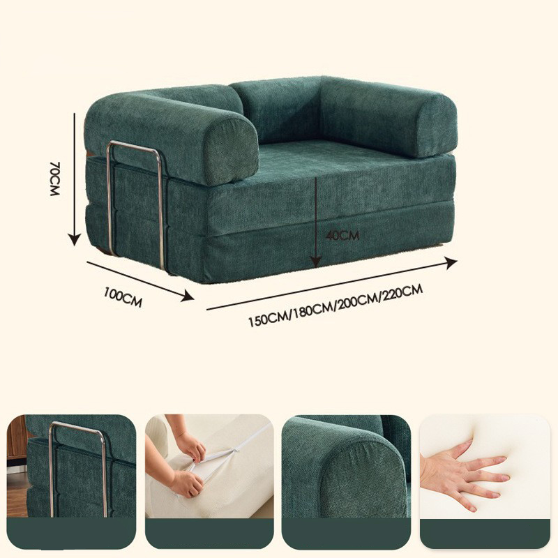 Dark green woven fabric High-resilience foam