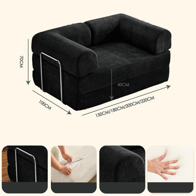 Black woven fabric High-resilience foam