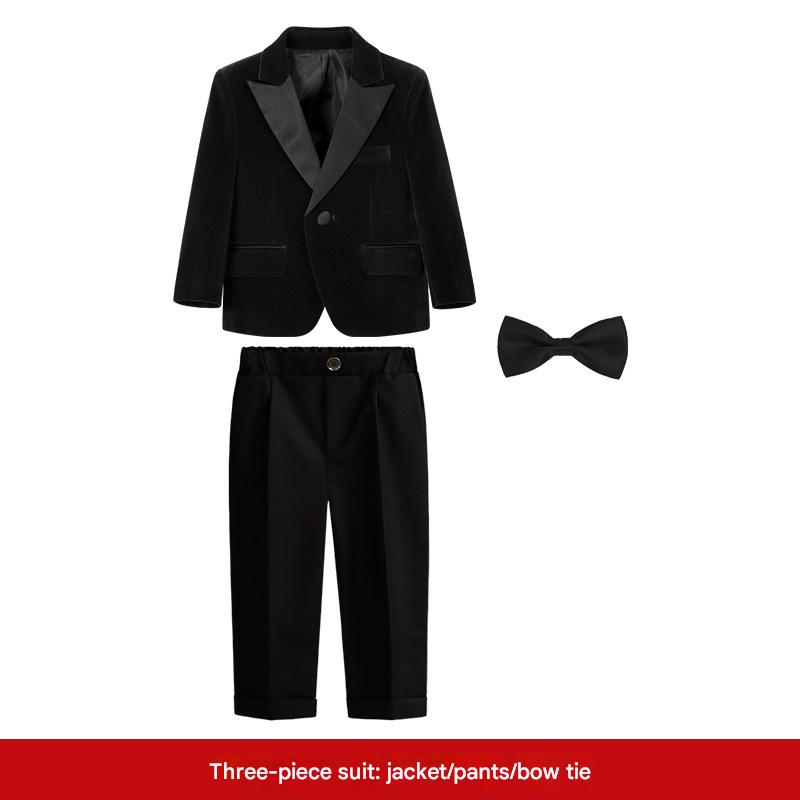 Black 3-piece set (jacket   trousers   bow tie)