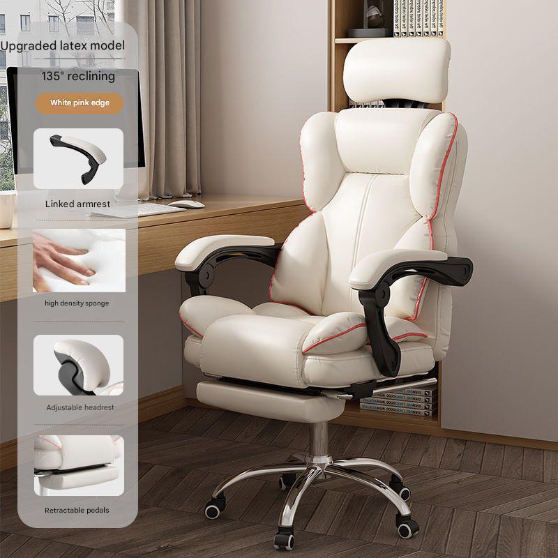 White pink edge-high elastic sponge-wear-resistant pu leather   adjustable telescopic pedal