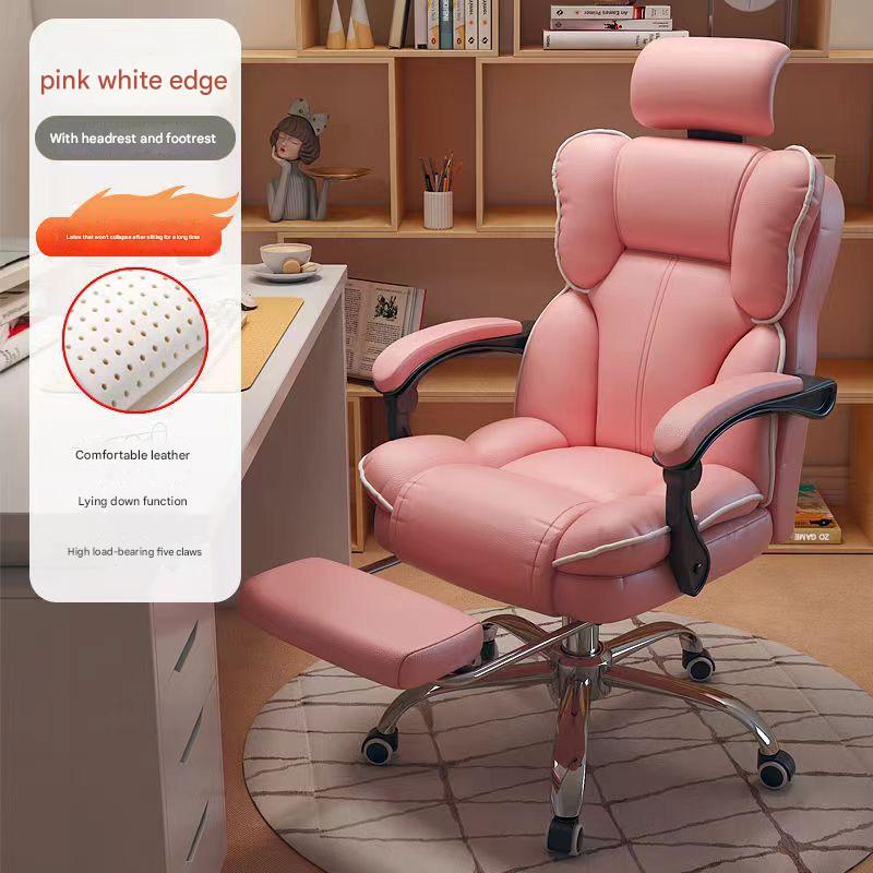 Pink white edge-soft latex-wear-resistant pu leather   adjustable telescopic pedal