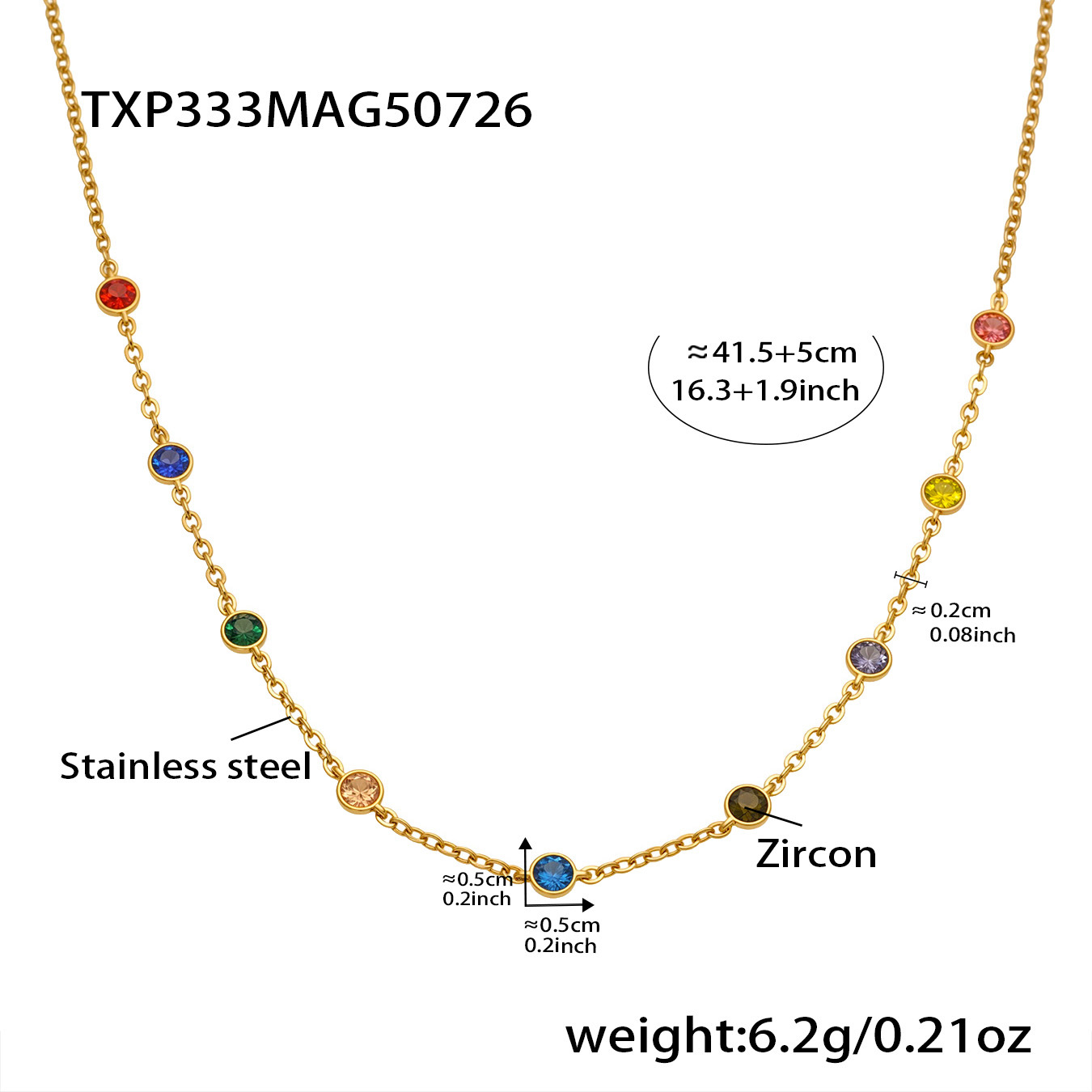 1:TXE333- Golden Necklace