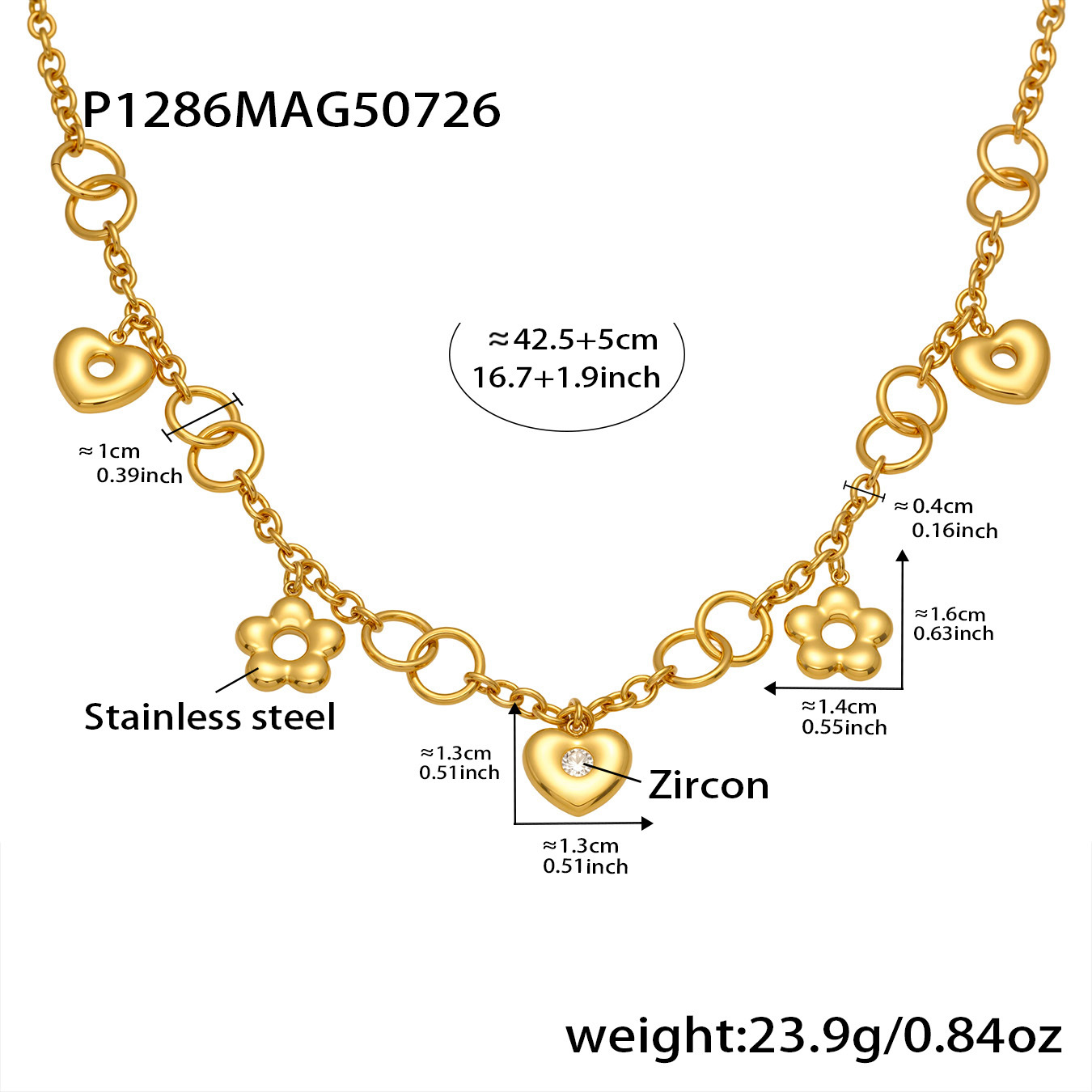 3:P1286- Golden necklace
