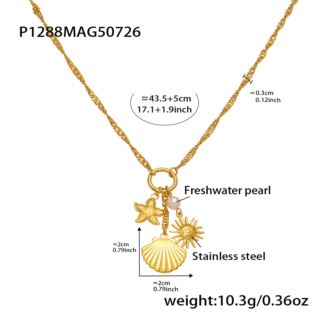 4:P1288-Golden necklace
