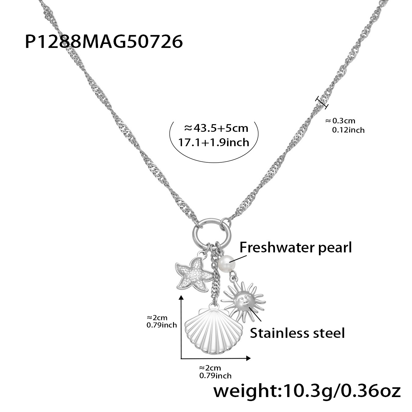 5:P1288-Steel-colored necklace
