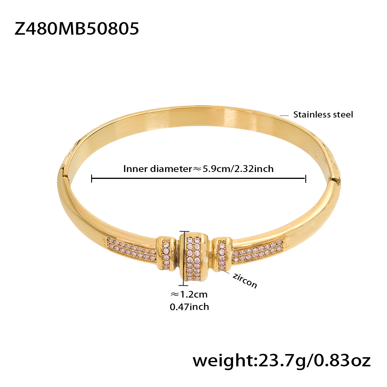 Z480- Golden Pink Zircon