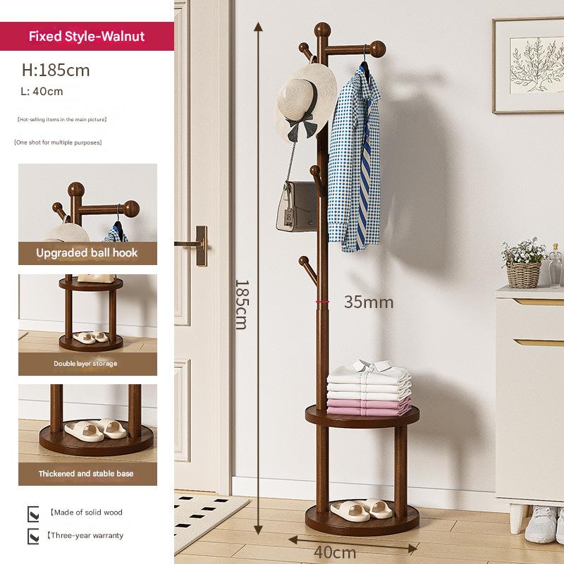 [Upgradersion ]SP Round fixed coat rack in walnut colored V