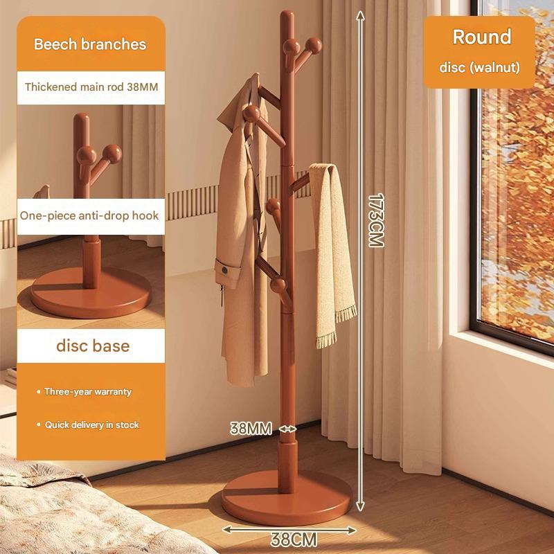 [anti-fall hook thickened beech wood] walnut disc style