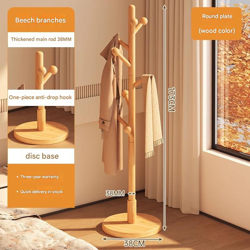 [anti-fall hook thick beech wood] log color disc style