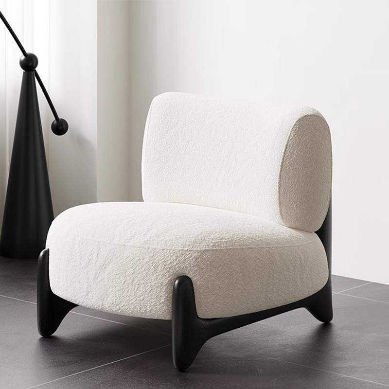 White lambswool [solid wood frame]