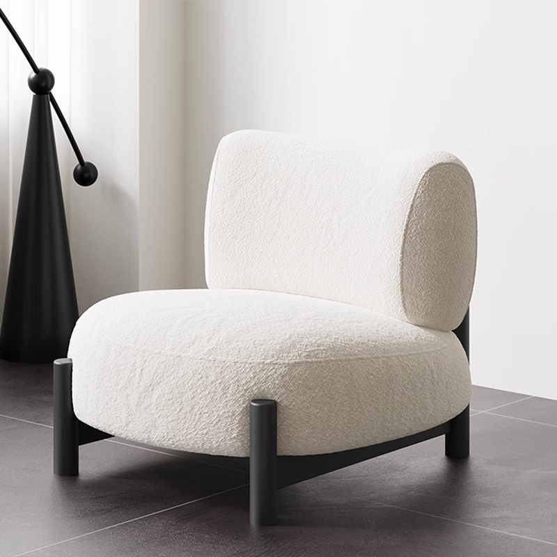 White lambswool [carbon steel frame]