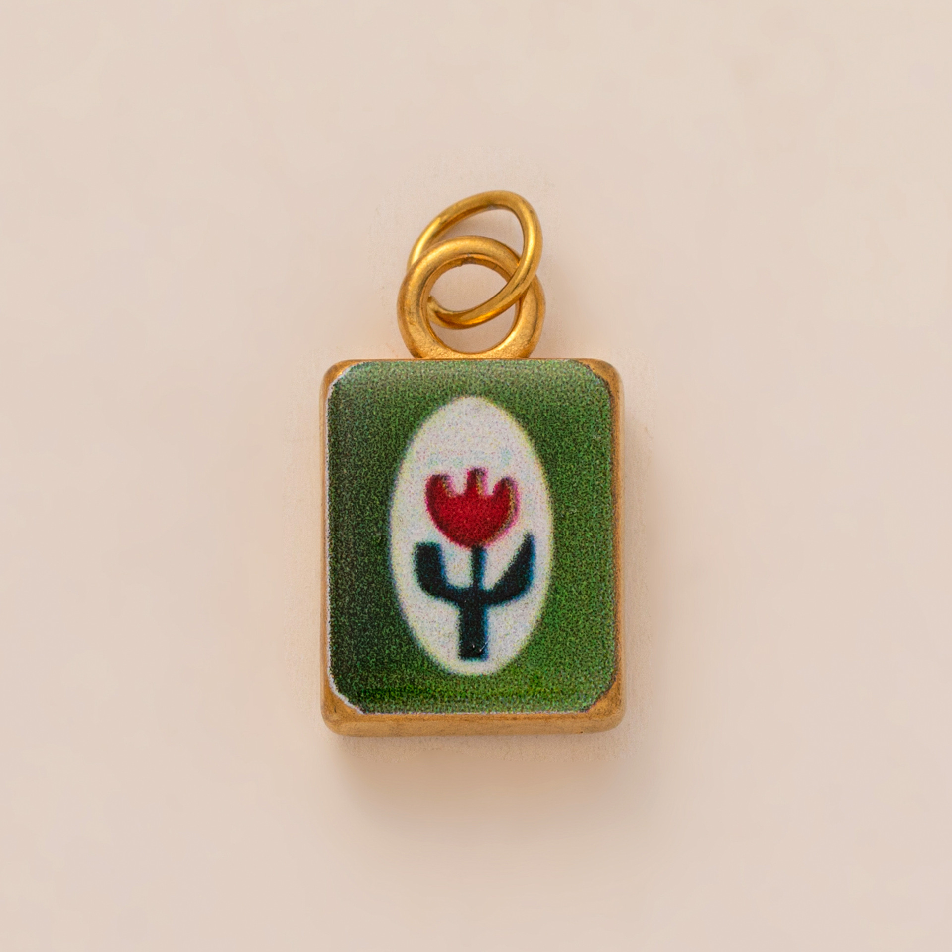 7:玫瑰绿方形吊坠