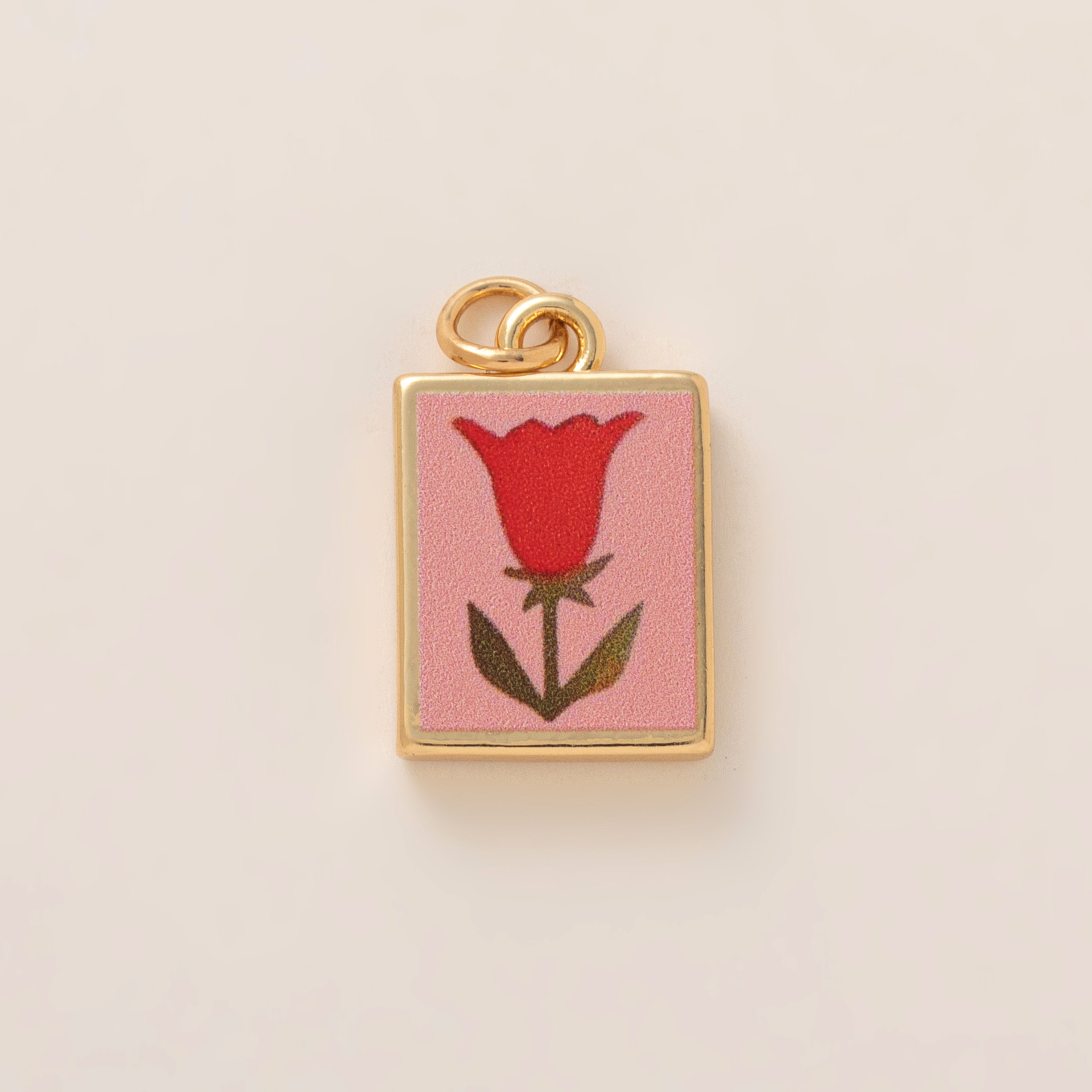 8:Red flower pendant