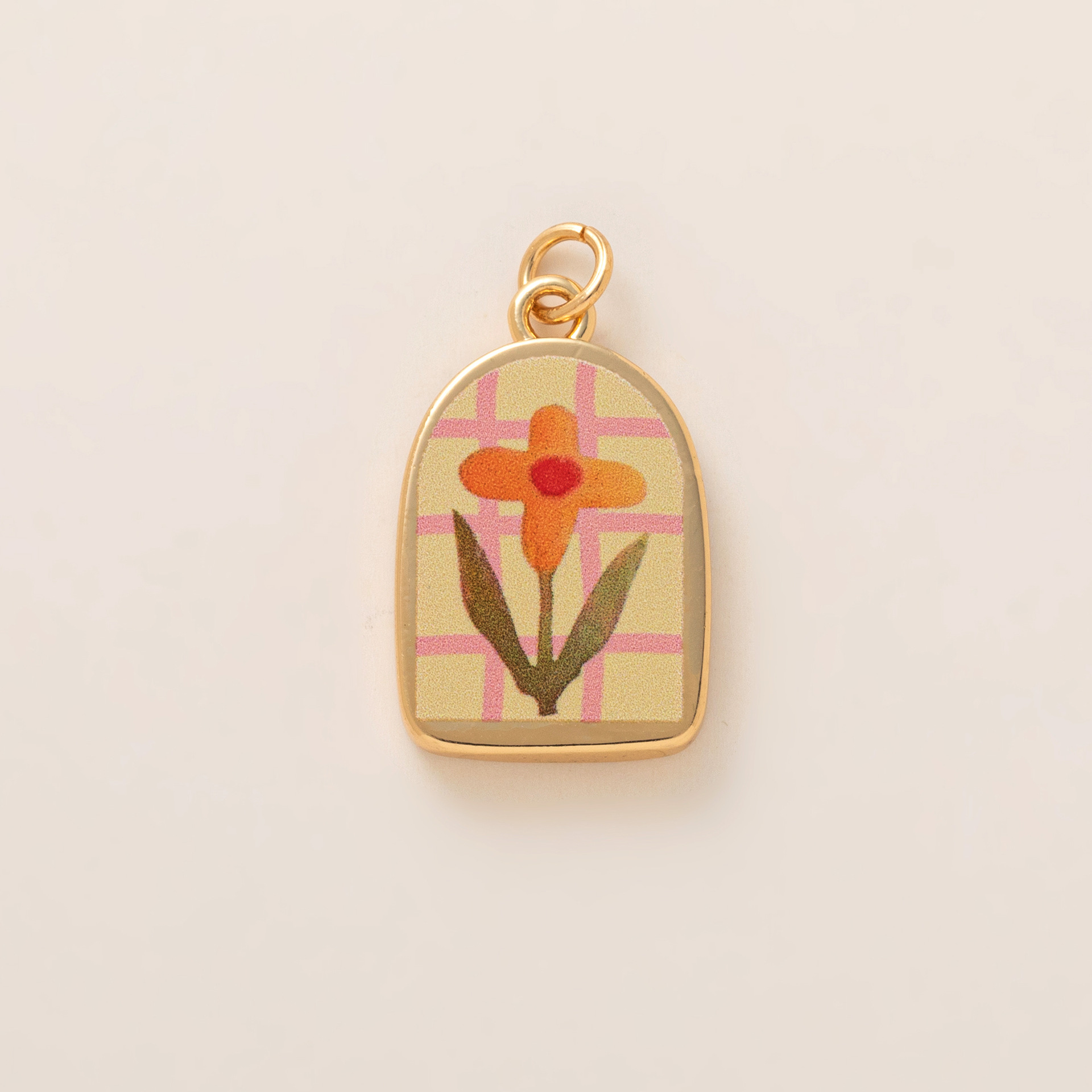 9:Yellow flower pendant