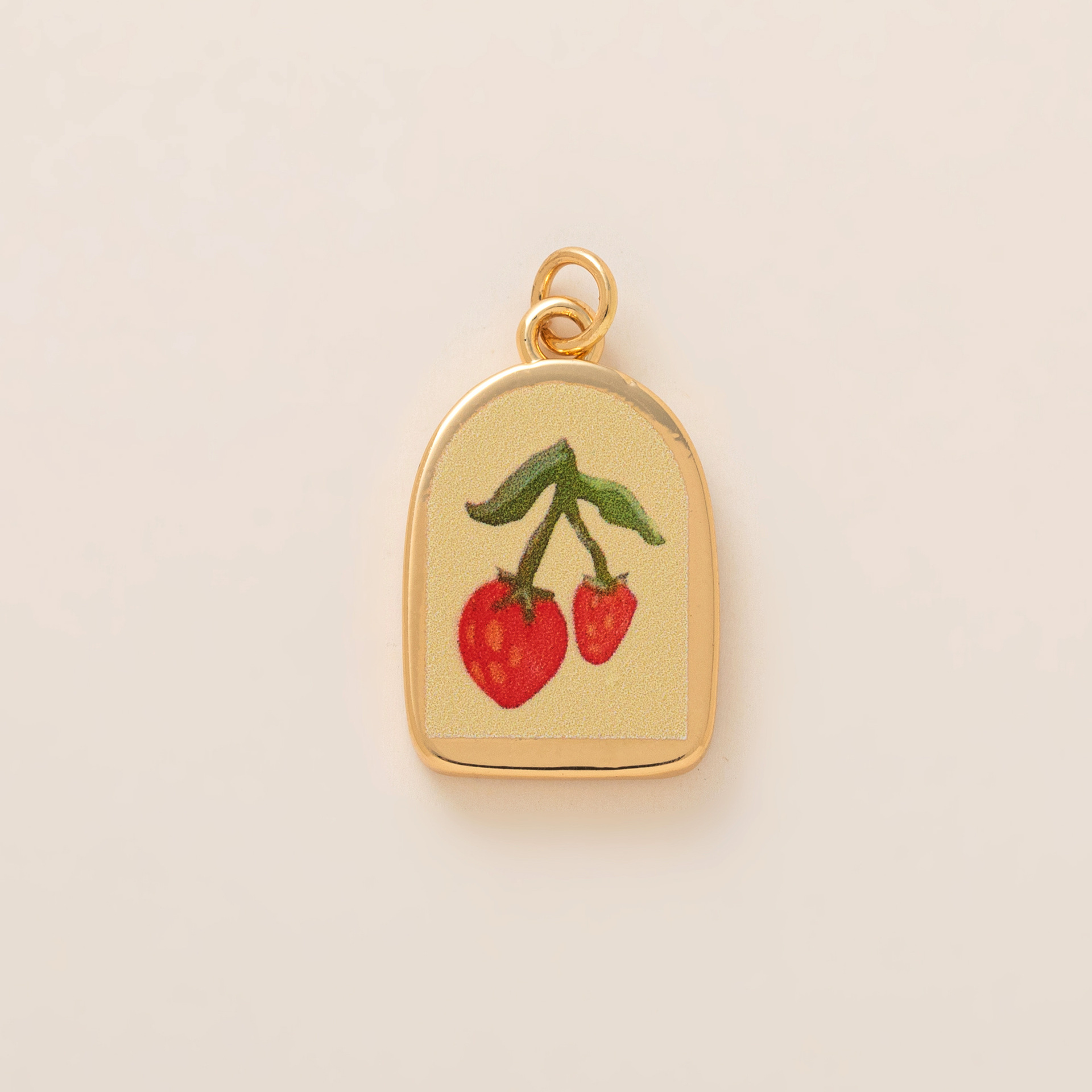 10:Bright red strawberry pendant