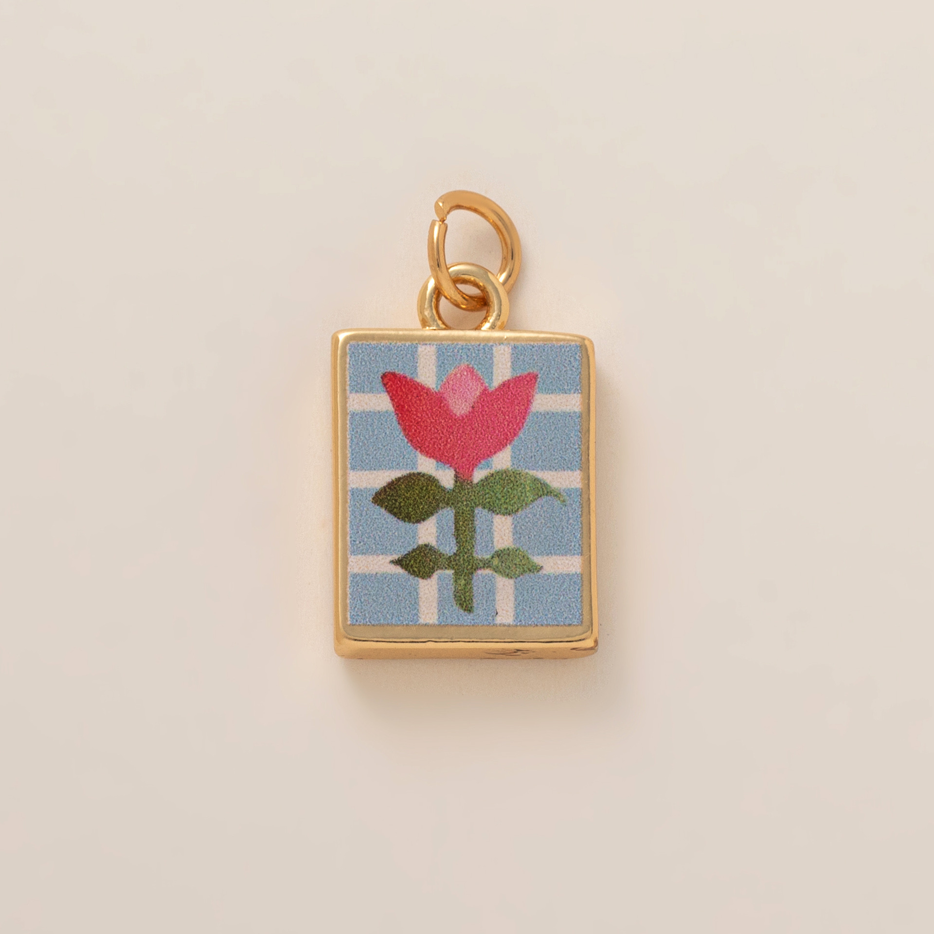 17:Pink flower pendant