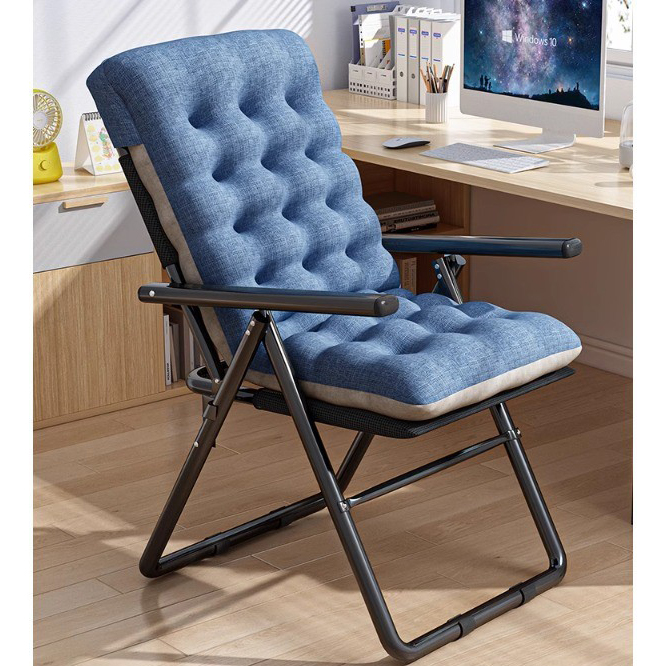 chair with blue cotton pad