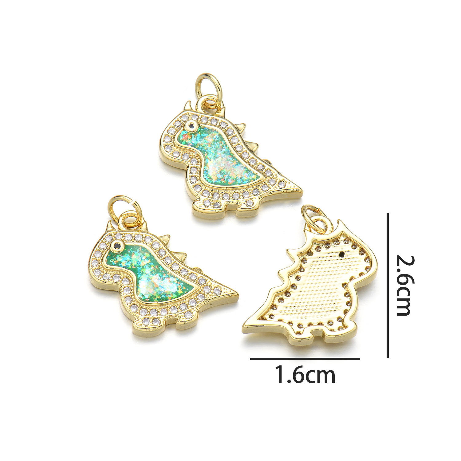 5:Dinosaur Pendant (Shining Green Opal)