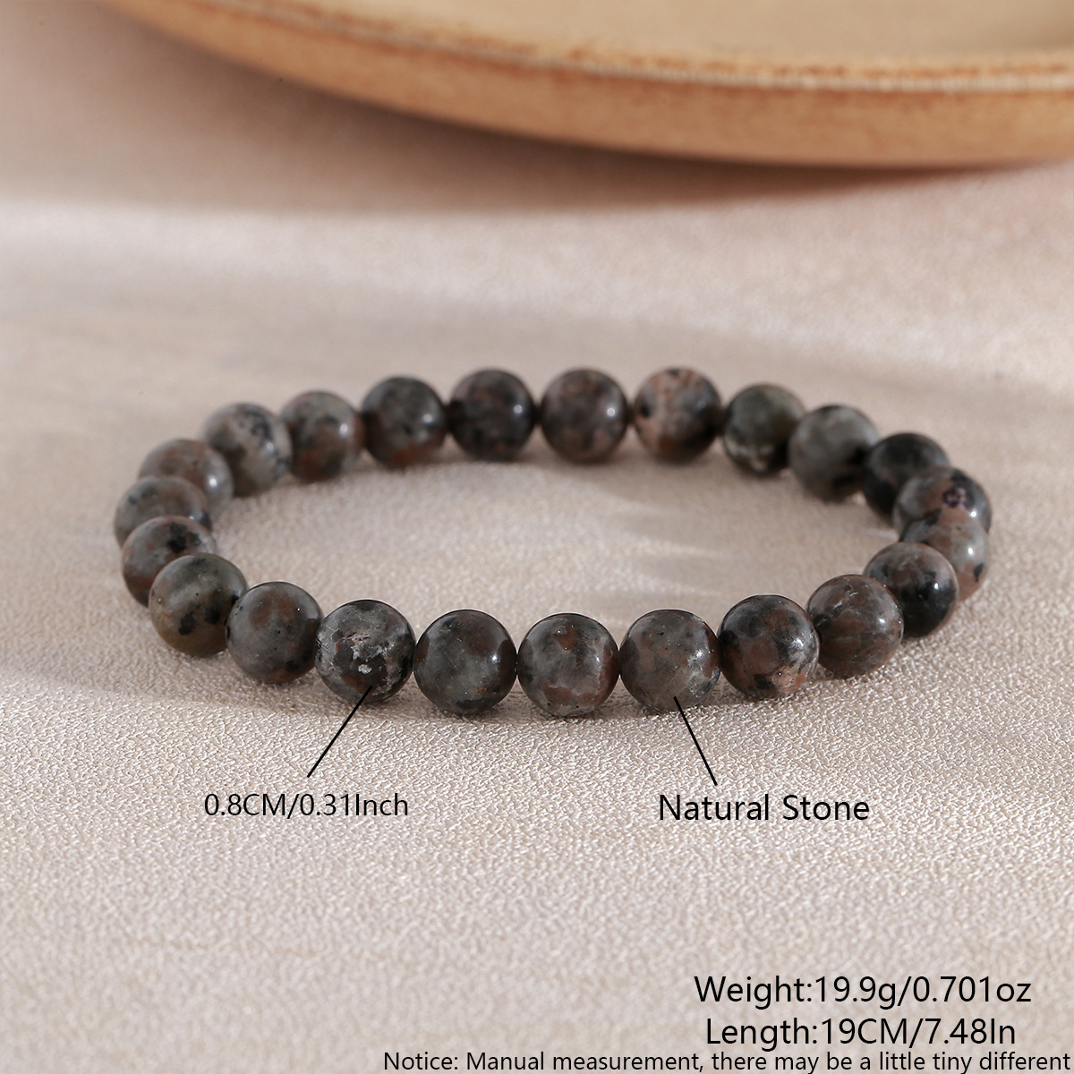 8mm flame stone (about 24 pieces) nac07-7