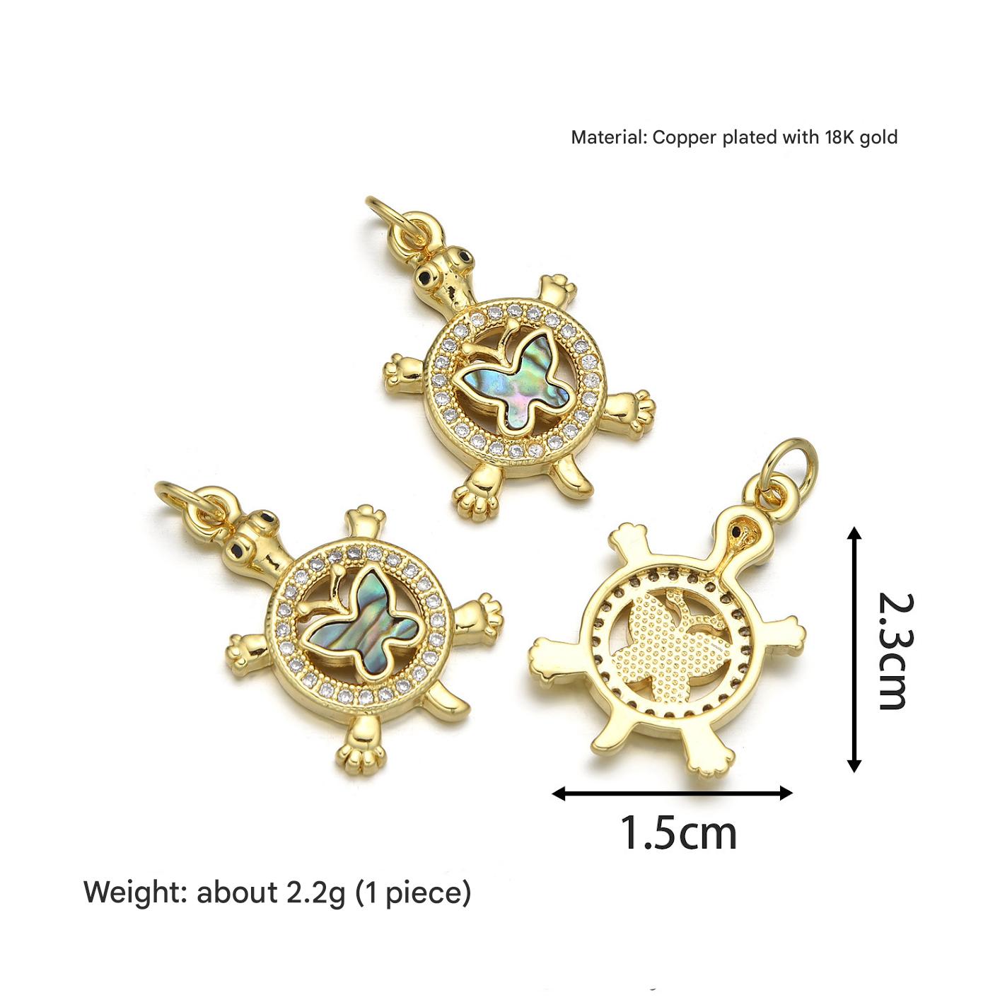 1:Turtle butterfly shell (abalone shell)