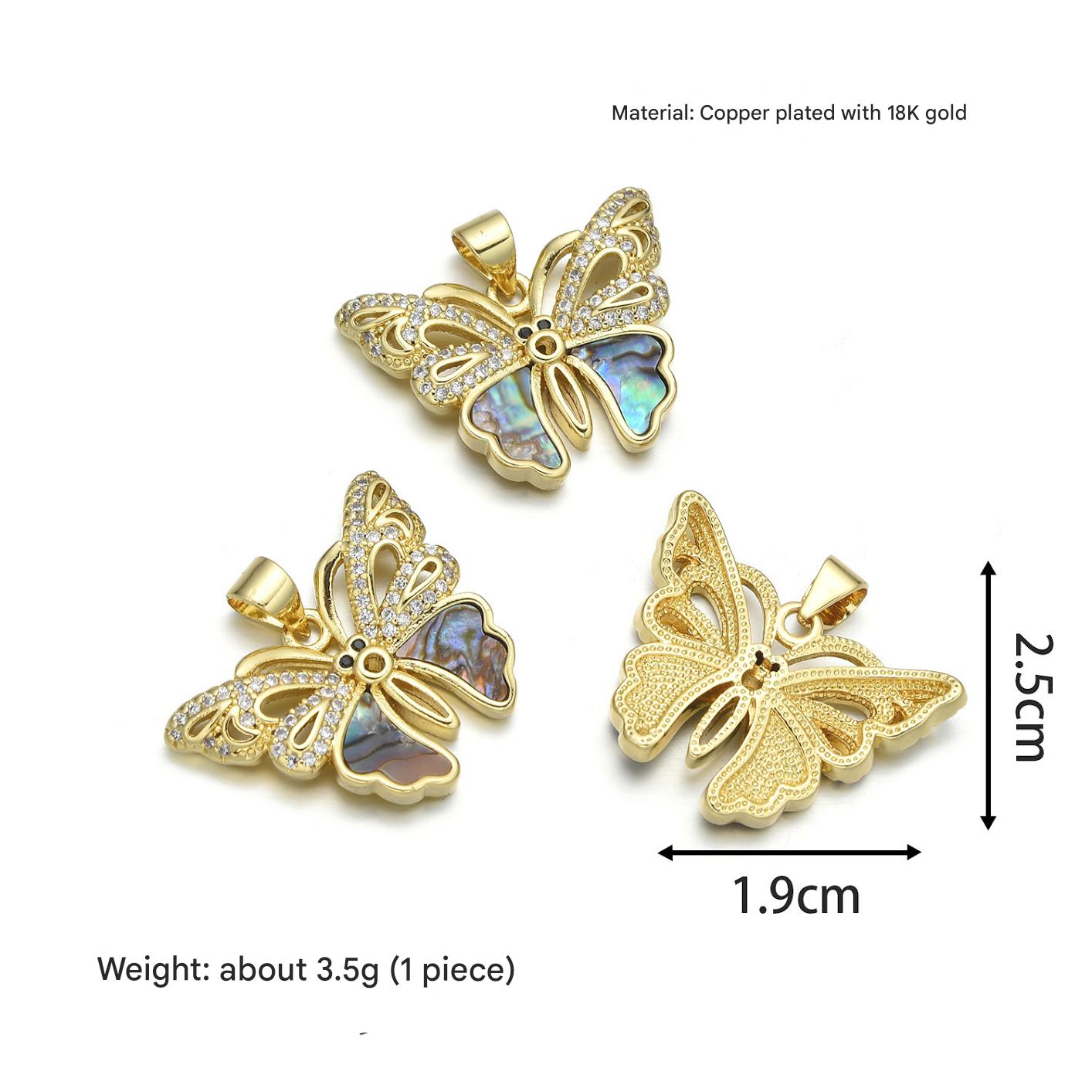 3:Butterfly with eyes (abalone shell)