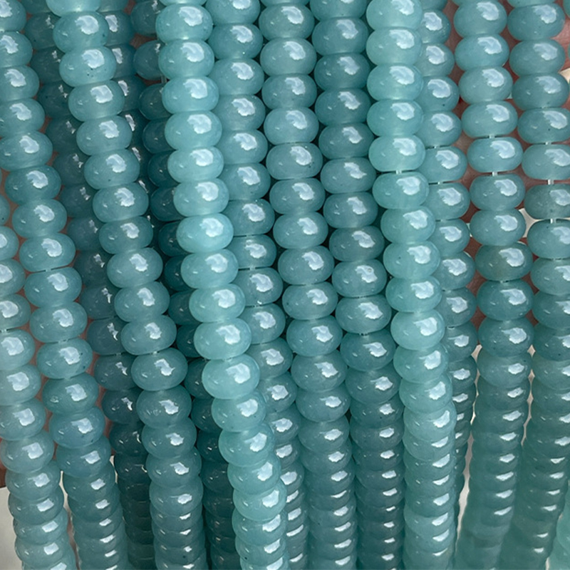 3:High imitation hazardous material jade chalcedony abacus beads