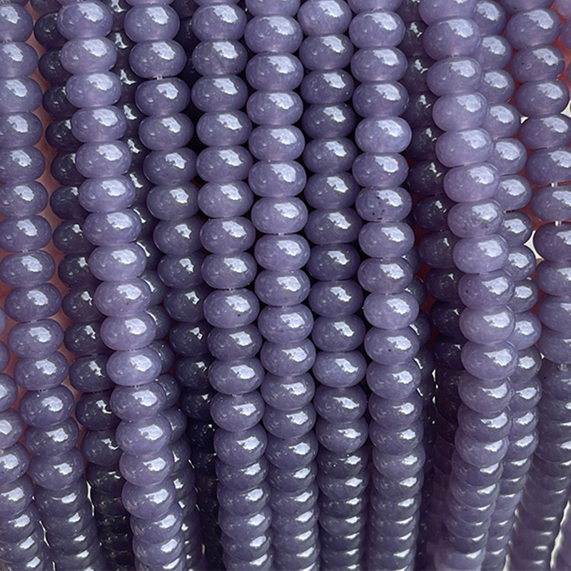 4:Smoke purple imitation hetian jade abacus beads