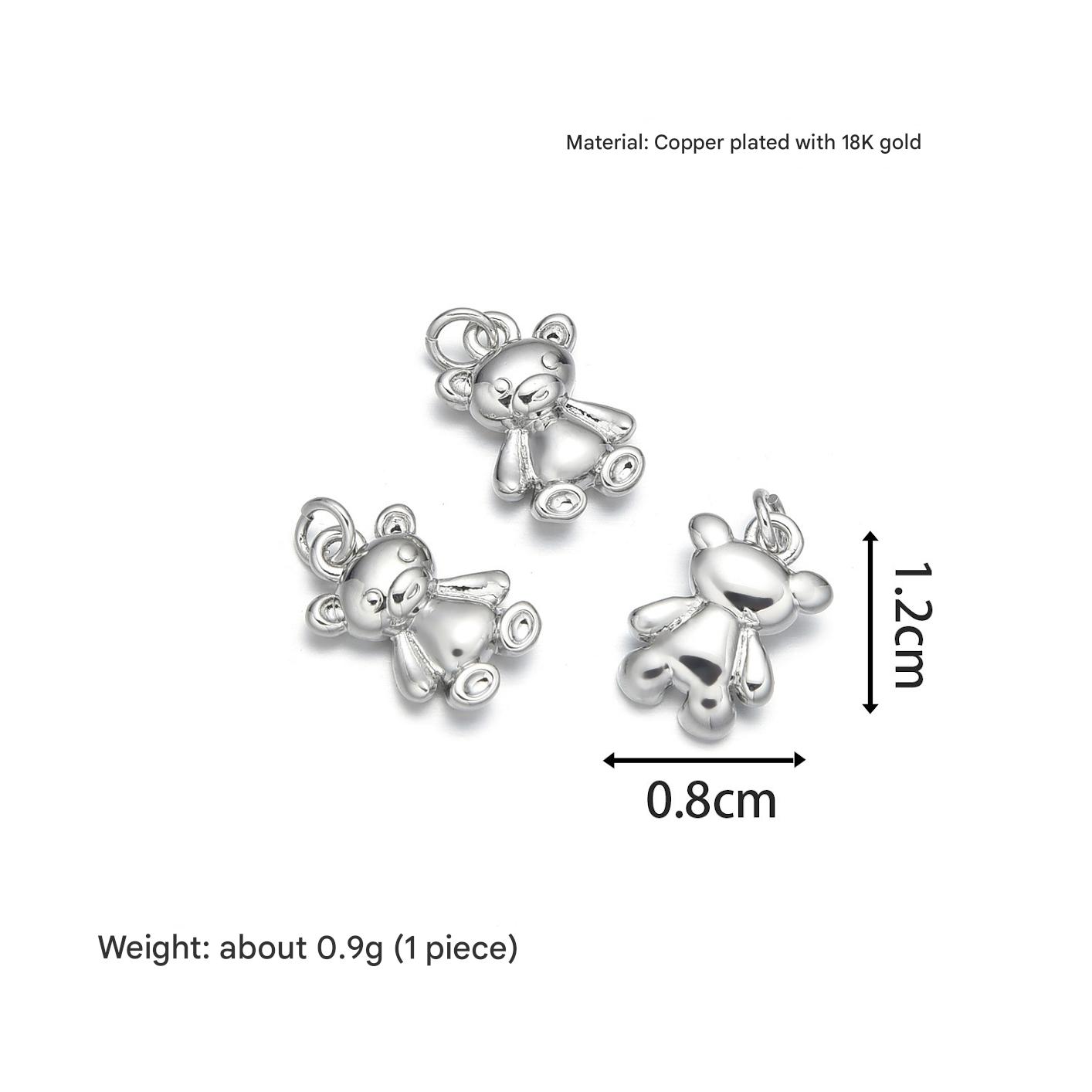 1:Glossy bear pendant (white gold)