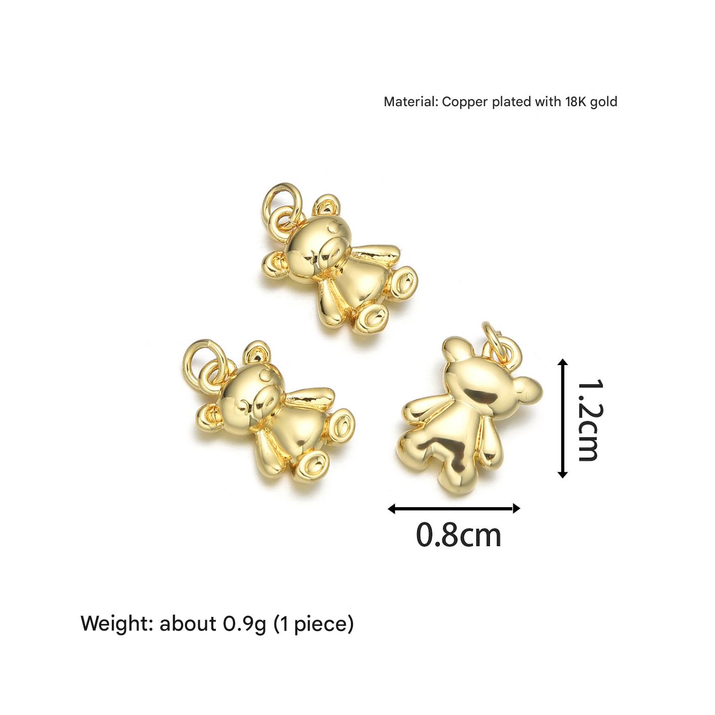 2:Glossy bear pendant (gold)