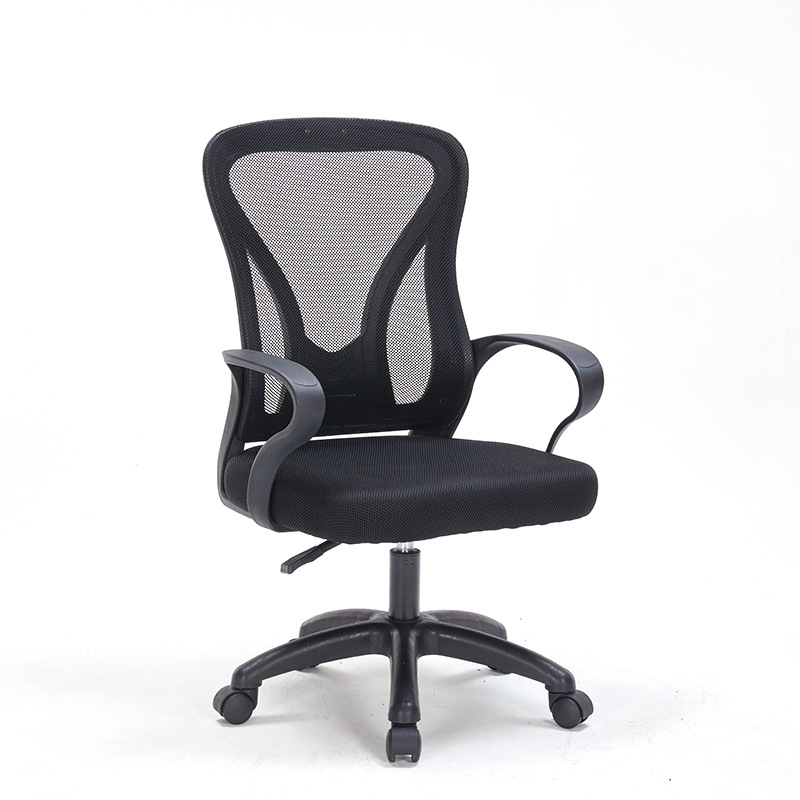 Black frame black net fixed armrest (without headrest)