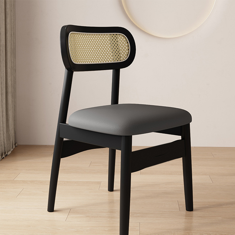 Black   dark gray leather