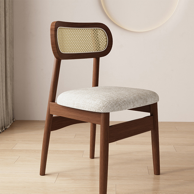 Walnut   white leather