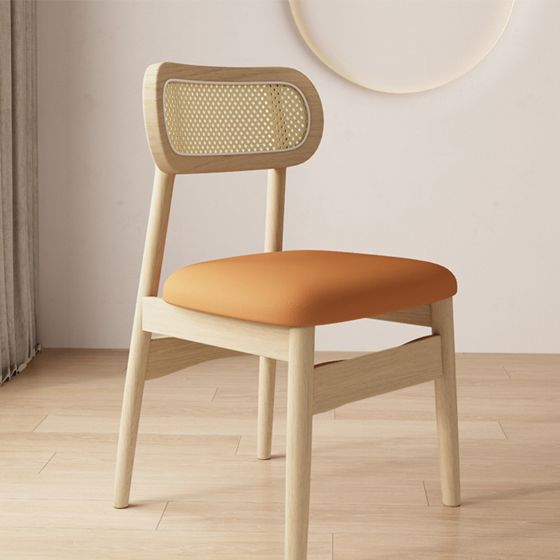 Wood color   orange leather