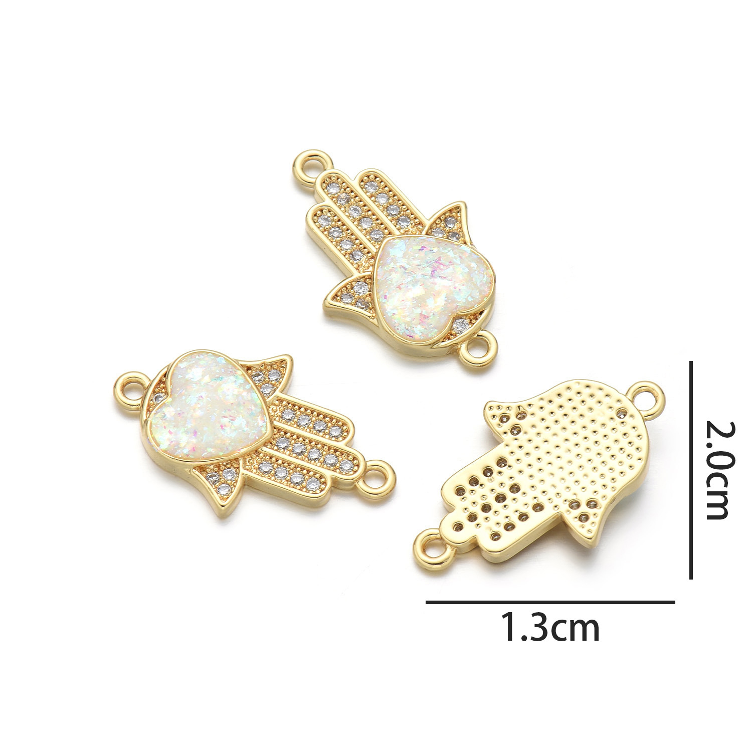 1:Heart palm (colorful pink opal)