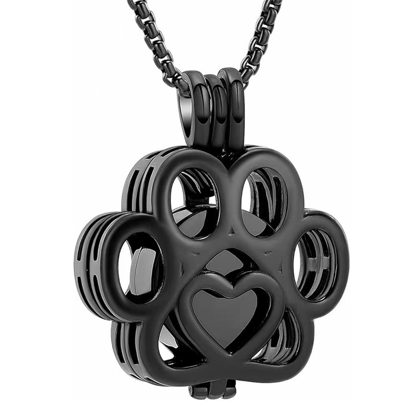 2:Black hollow flower pendant