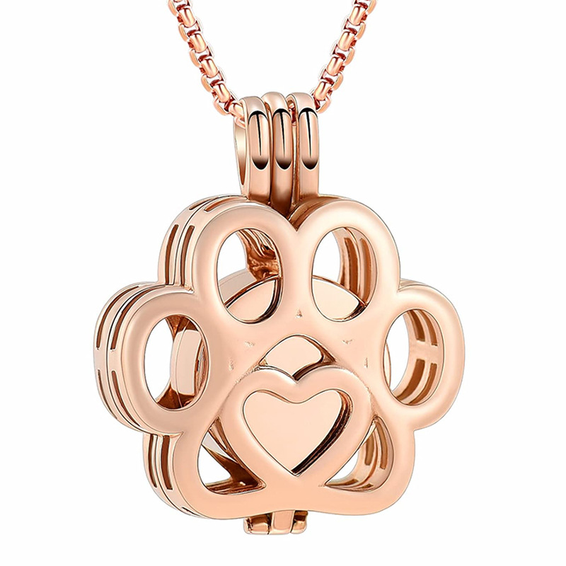 4:Rose gold hollow flower pendant