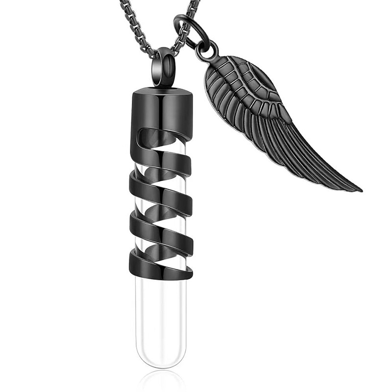 2:Black fiberglass cylindrical pendant