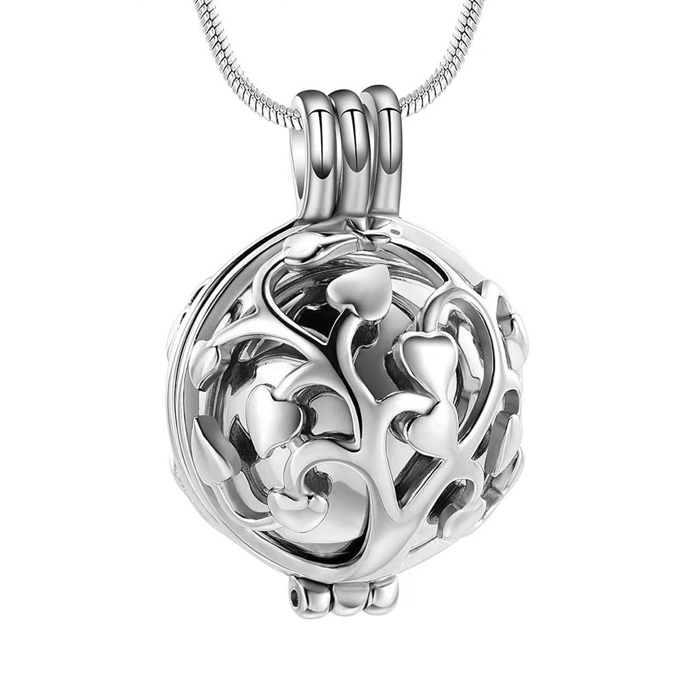 1:Silver round hollow pendant
