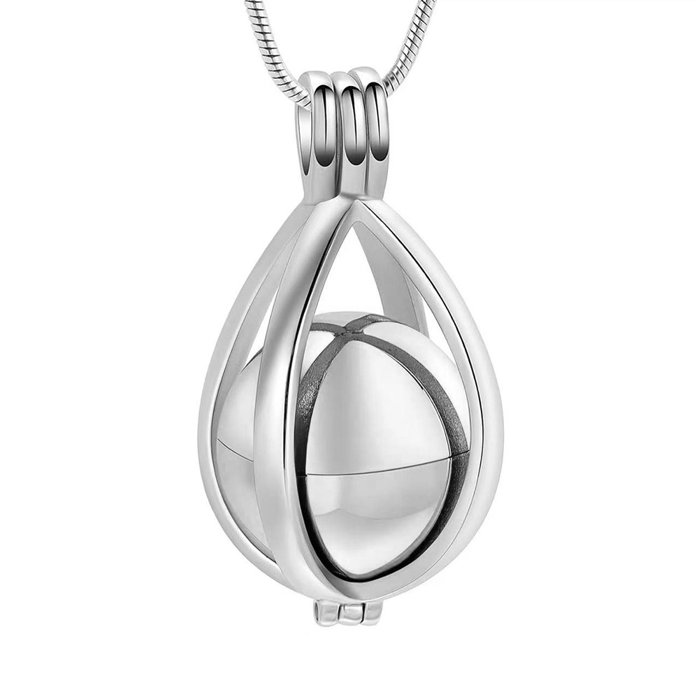 1:Silver water drop hollow pendant