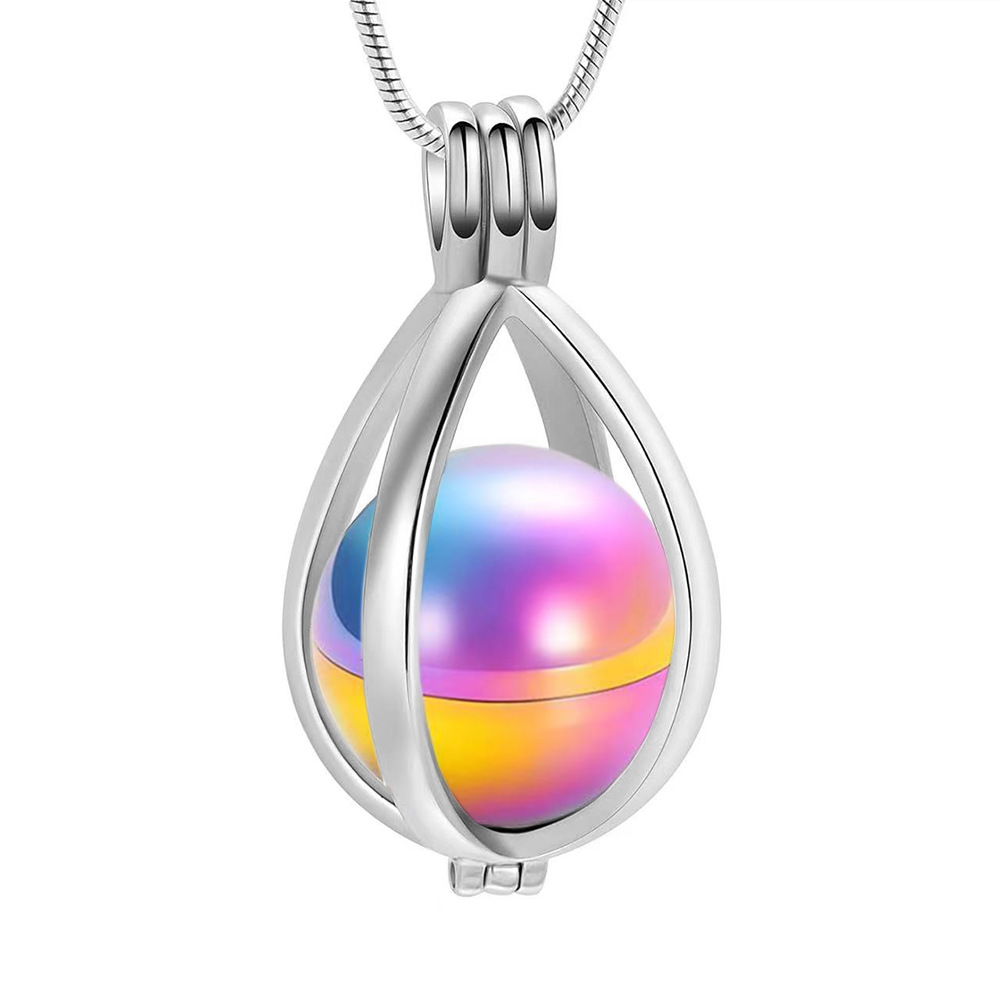 8:Silver color water drop hollow pendant
