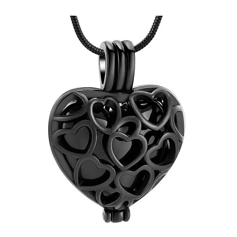 2:Black hollow heart pendant