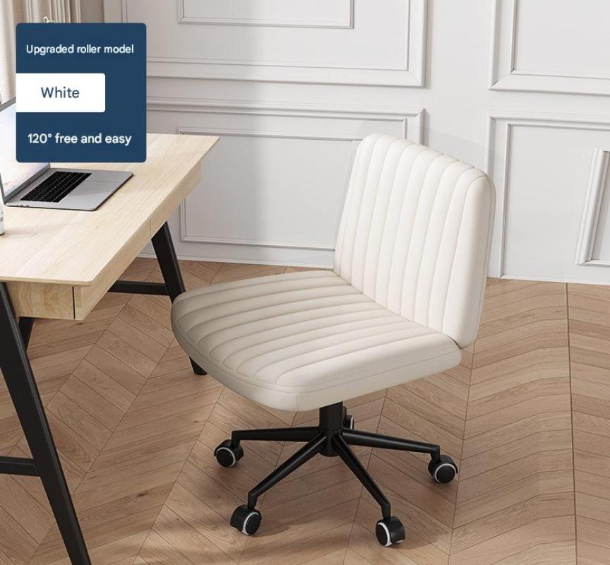 3 white leather- black stretched feet (wheels)