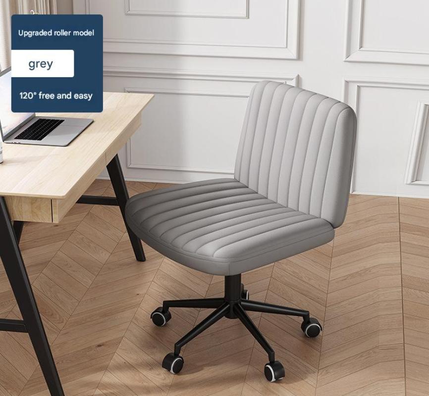 4 gray leather- black stretched feet (wheels)