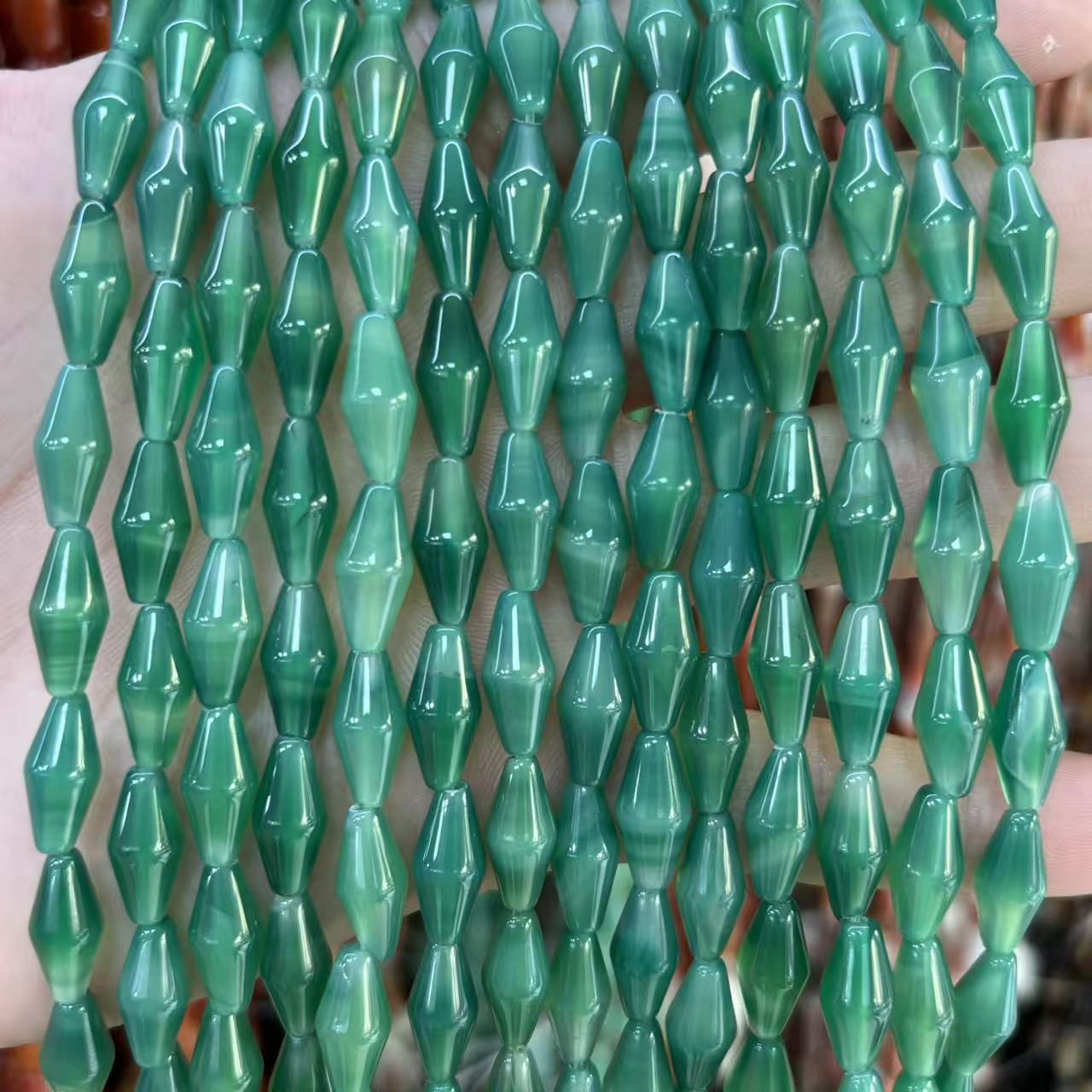 1:6x15mm green agate